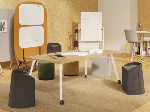 Table de réunion mobile MOVE-ON, fabrication européenne