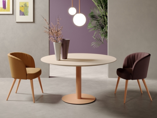 Table de réunion ronde colorée haut de gamme