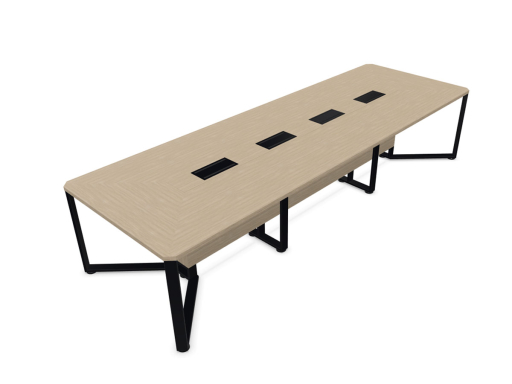 Table rectangulaire design avec trappe top access, fabriqué en Italie