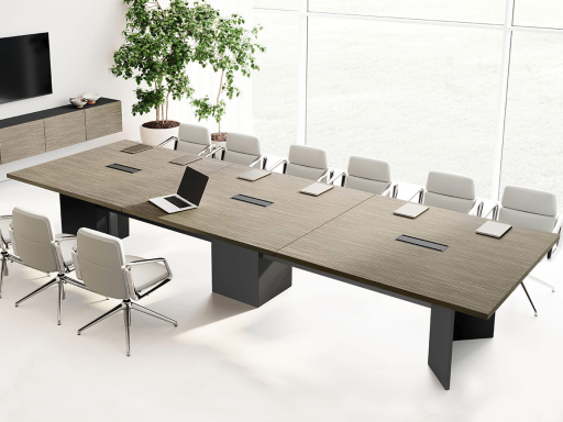 Table de réunion design STIL profondeur 140 cm, fabrication italienne