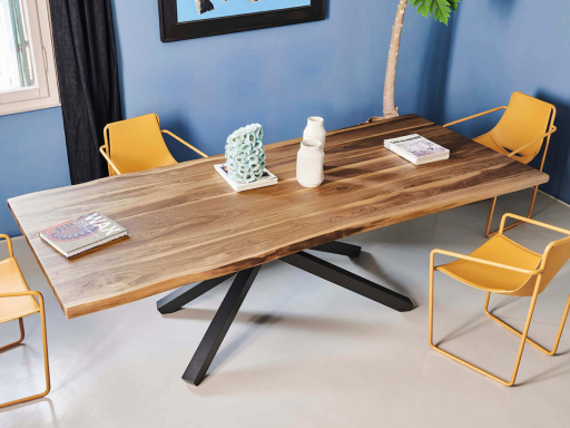 Table de réunion en bois massif, fabriqué en Italie