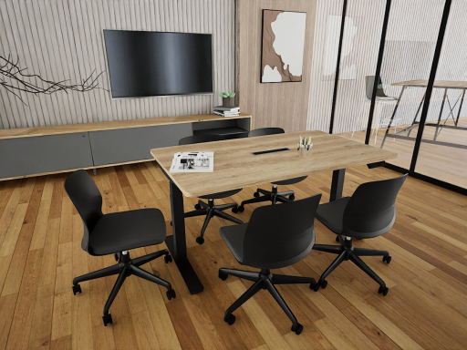 Table de réunion hauteur réglable électrique FLEXY, fabriqué en France