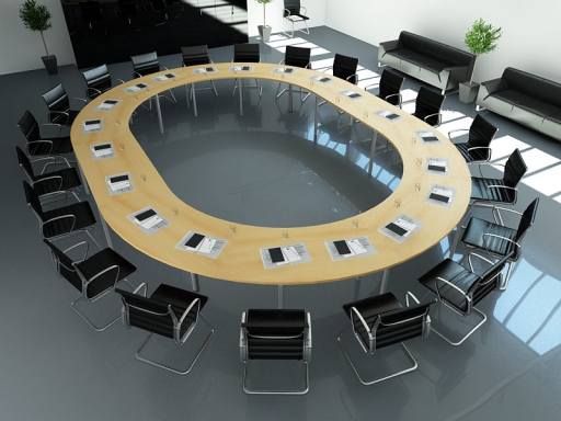 Table de conférence arrondie design