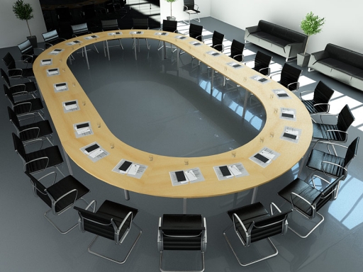 Table de conférence arrondie design
