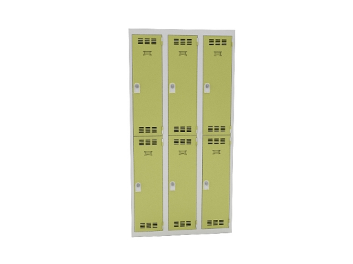 Vestiaire 3 colonnes de 2 cases, produit français