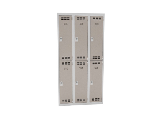 Vestiaire 3 colonnes de 2 cases, produit français