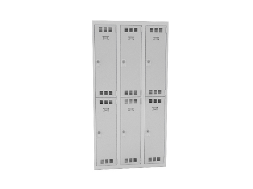 Vestiaire 3 colonnes de 2 cases, produit français