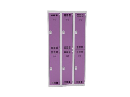 Vestiaire 3 colonnes de 2 cases, produit français