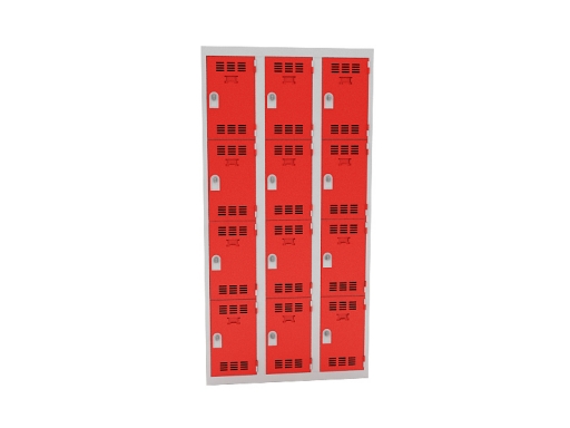 Vestiaire 3 colonnes de 4 cases, produit Français