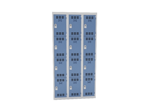 Vestiaire 3 colonnes de 4 cases, produit Français