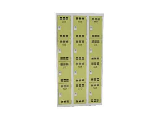 Vestiaire 3 colonnes de 4 cases, produit Français