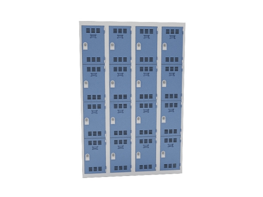 Vestiaire 4 colonnes de 4 cases pas cher