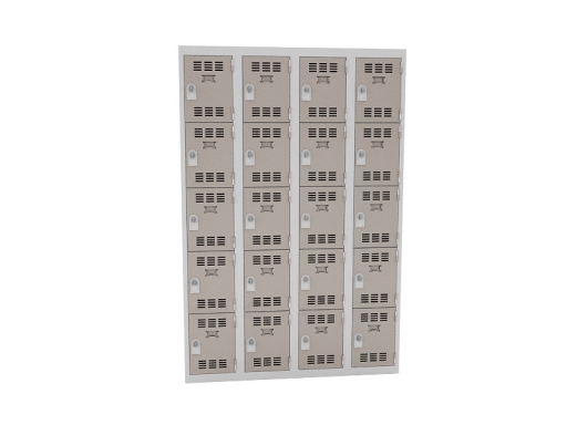 Vestiaire 4 colonnes de 5 cases pas cher
