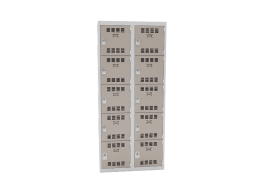 Vestiaire 2 colonnes de 5 cases, produit français