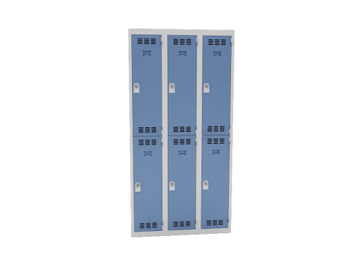 Vestiaire 3 colonnes de 2 cases, produit français