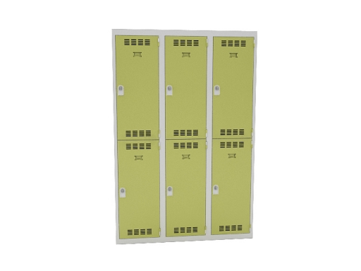Vestiaire 3 colonnes de 2 cases, produit français