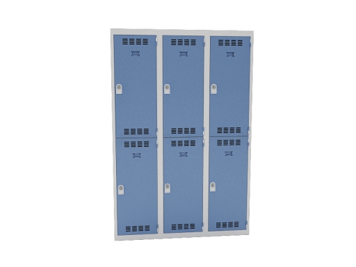 Vestiaire 3 colonnes de 2 cases, produit français