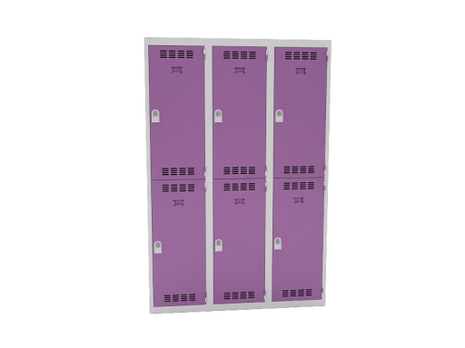 Vestiaire 3 colonnes de 2 cases, produit français