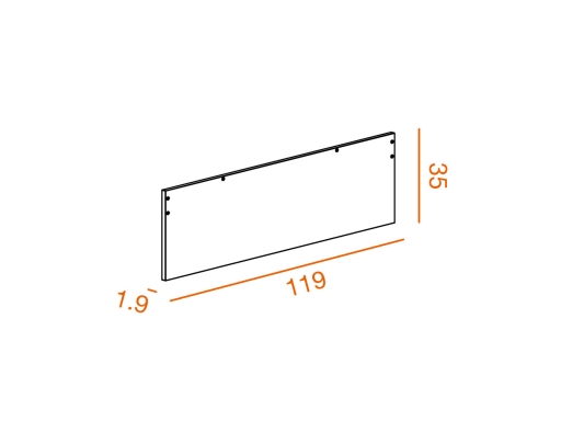 Voile de fond pour bureau individuel ARKEN