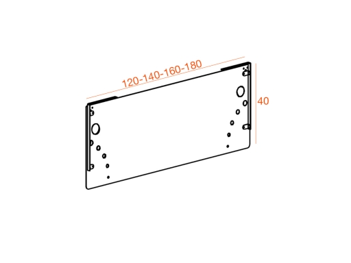 Voile de fond métal pour bureau ROSS