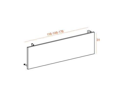 Voile de fond en mélaminé pour table NOMADE, fabriqué en Espagne
