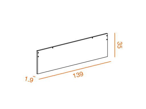 Voile de fond pour bureau individuel ARKEN