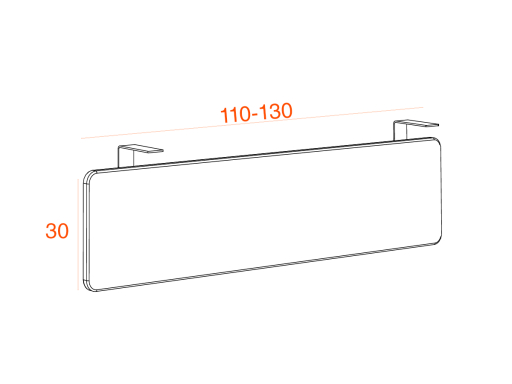 Voile de fond en tissu pour bureau de direction hauteur réglable FLY-UP One