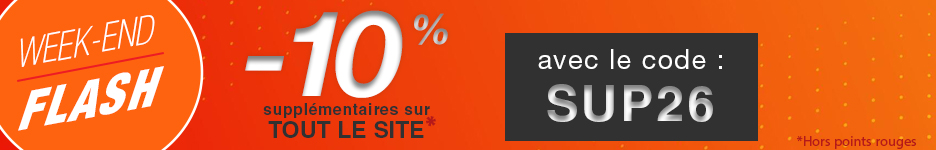 Vente flash -10% supplémentaires sur tout le site 