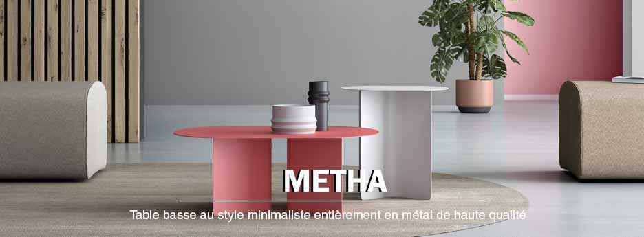 Table basse metha en métal