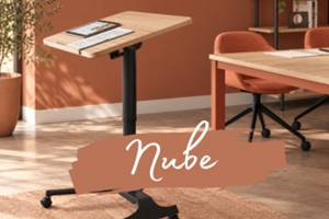 Table pliante réglable en hauteur NUBE à roulettes